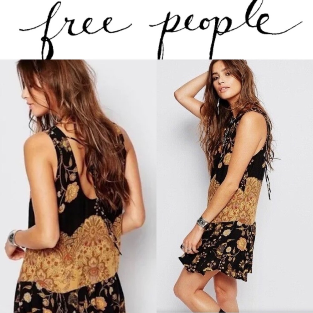 Free People Doby Dot Slip Dress